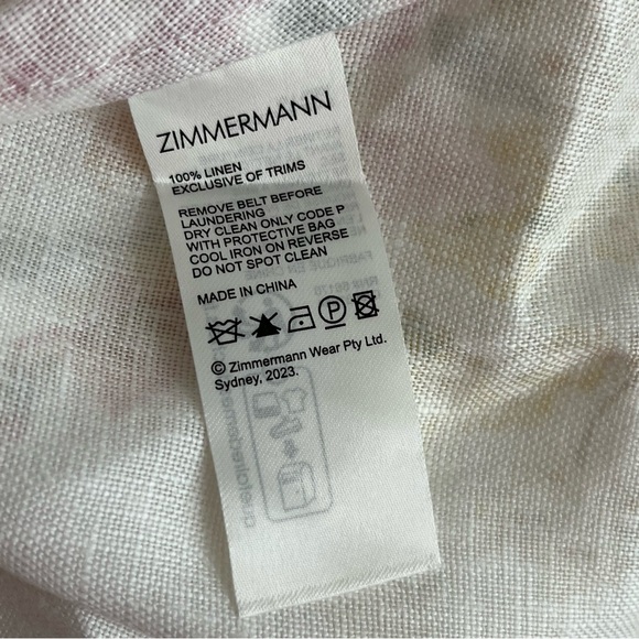 NWT Zimmermann Natura Buttoned Mini Dress in Kaleidoscope Garden 1 - Picture 11 of 15